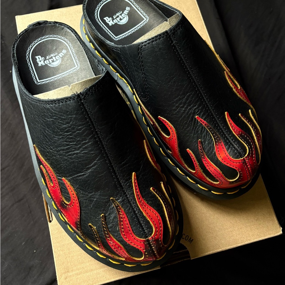 Dr. Martens San Flame Mules (SOLD)